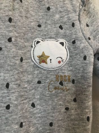 Pyjama chaud paillettes fille 3 mois kiabi