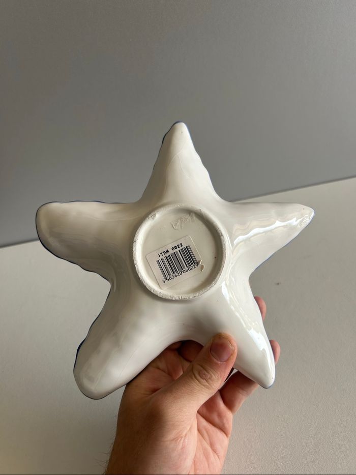 Coupelle étoile de mer céramique – 20 × 20 cm - photo numéro 3