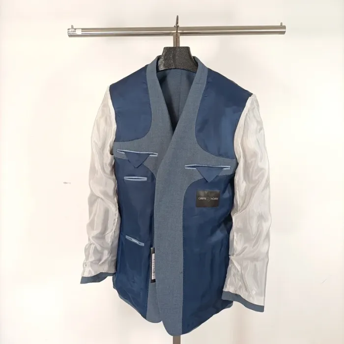 Veste de costume bleue coupe regular Griffe Noire - Taille 50 A476 - photo numéro 16