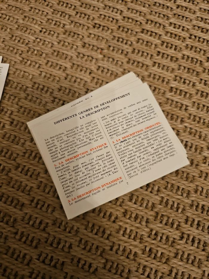 Memo fiches français troisième vintage - photo numéro 5