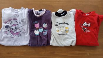 Lot 4 pyjamas velours 12 mois