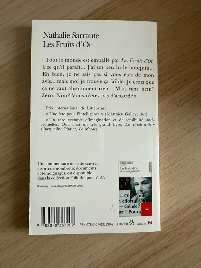 Nathalie Sarraute les fruits d’or - photo numéro 2