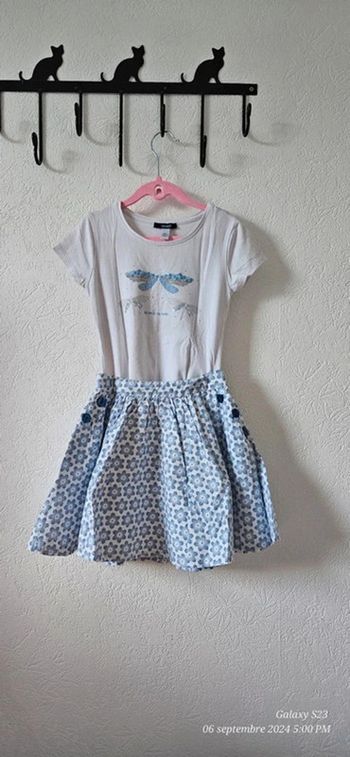 Jupe et tee-shirt mc 8A okaïdi