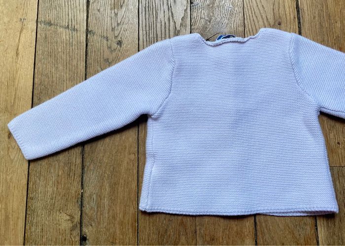 Gilet maille rose clair Jacadi 18m - photo numéro 3