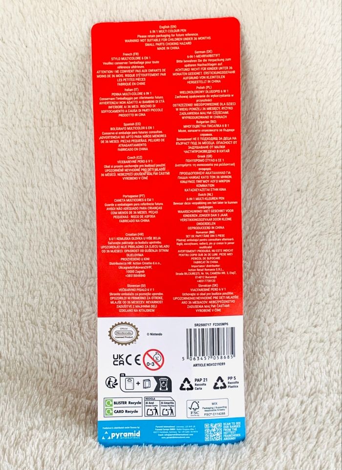 Stylo bille Mario Bros 6 couleurs différentes dans 1 stylo - photo numéro 2