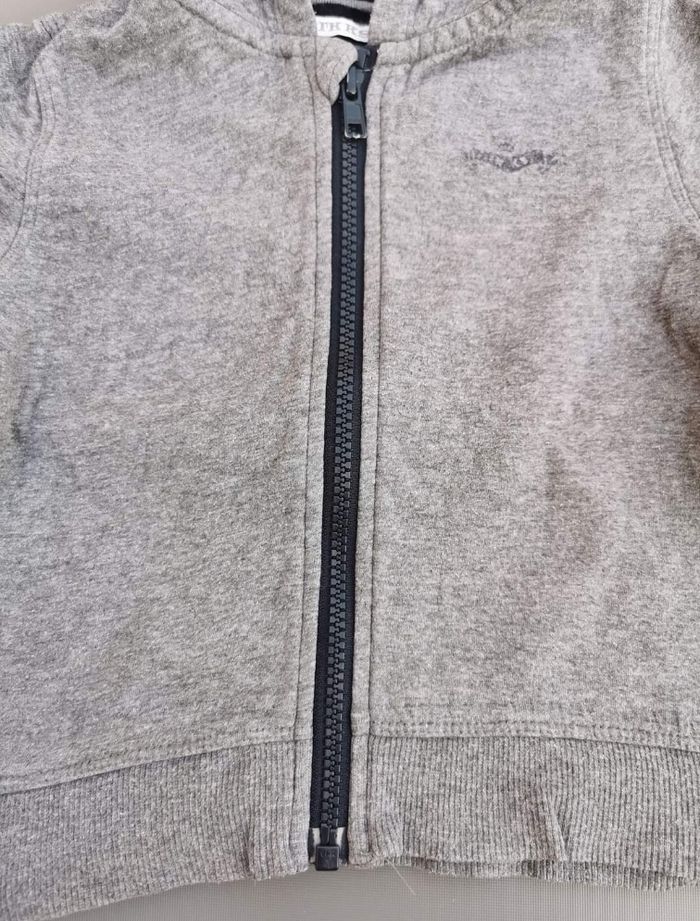 Gilet pull zippé à capuche 18 mois garçon IKKS - photo numéro 2