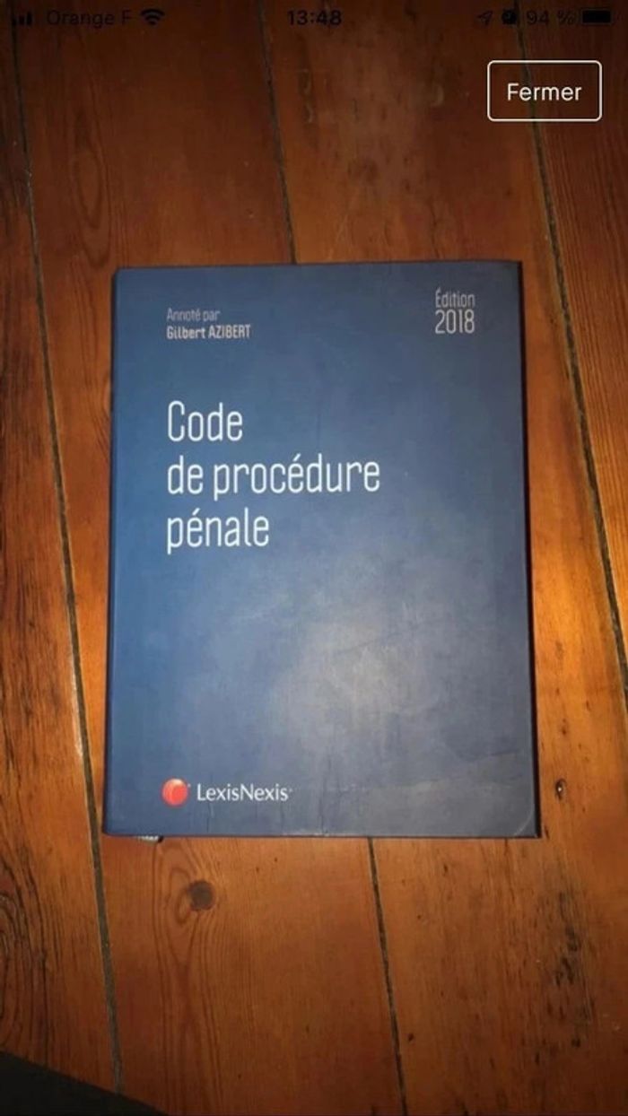 Code de procédure pénale 2018