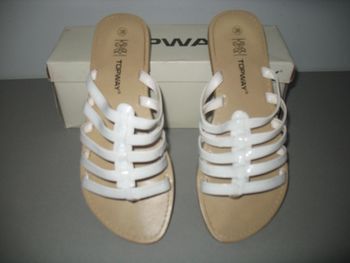 NU PIEDS TONGS BLANC "TOPWAY" - P38 - n°07