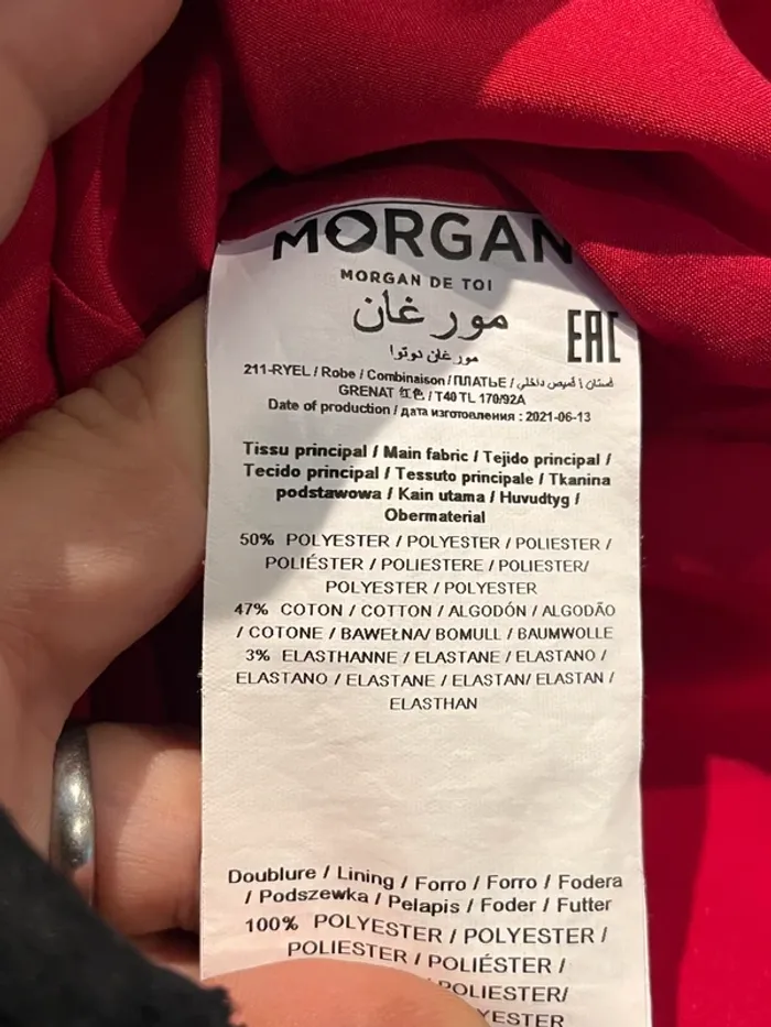 Robe Morgan rouge Grenat / 211-RYEL T40 - photo numéro 5