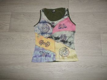 Top PALME multicolore effet délavé, déteint taille M/L TBE