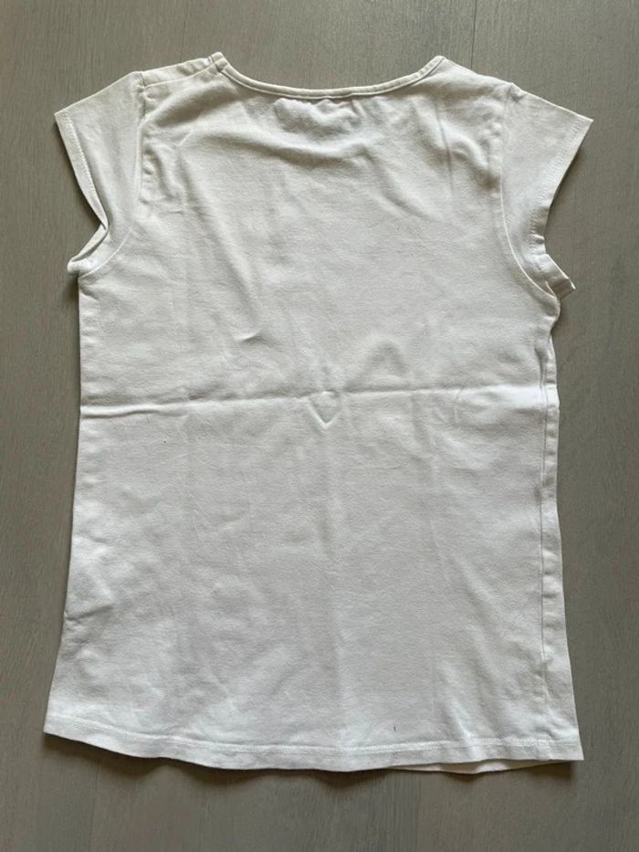 T-shirt fille blanc NKY - motif baskets et étoiles - Taille 6 ans - photo numéro 3