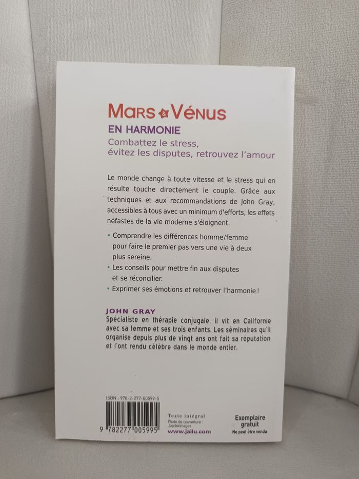 Livre Bien être Mars et Vénus en harmonie - photo numéro 2