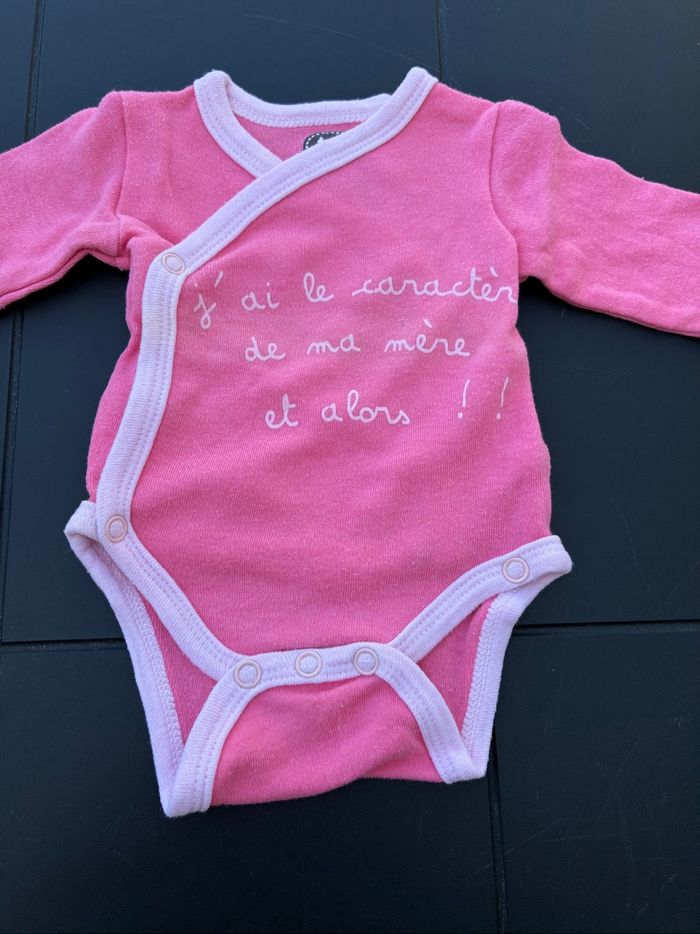 Lot de 5 body 0 mois bébé fille - photo numéro 3
