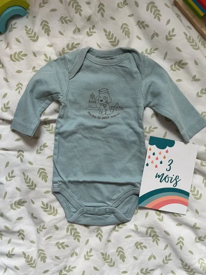 body manches longues menthe tout compte fait 3 mois - photo numéro 2