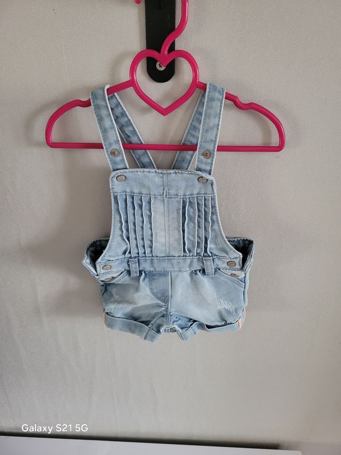 Salopette short en jean bébé – Tape à l’Œil