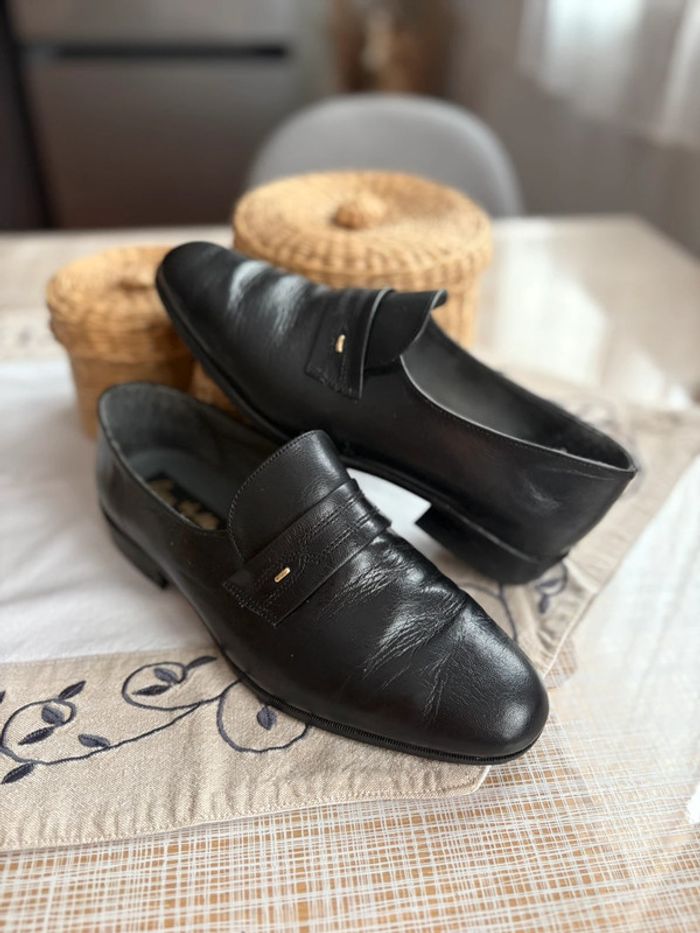 Mocassin Pierre Vyllar - 100% cuir - noir made in france - pointure 39