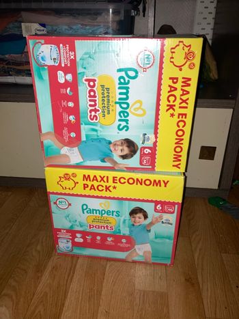 Couches Pampers premium, protection,pants , T.6