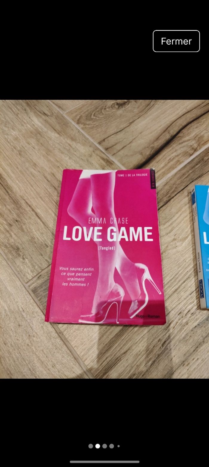Trilogie love game 
Tome 1 trangled
Tome 2 twisted 
Tome 3 tamed
Auteur Emma Chase - photo numéro 2