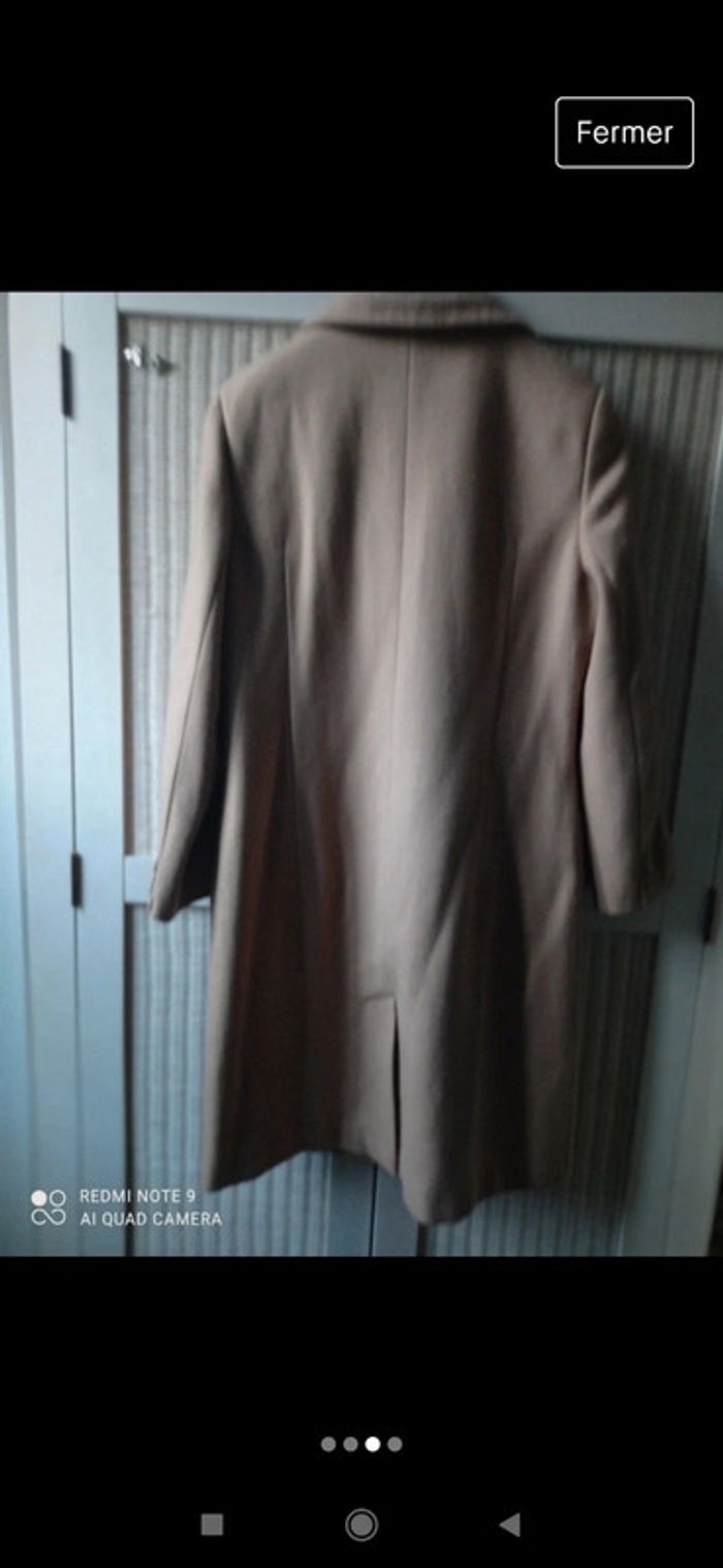 Manteau droit beige - photo numéro 3