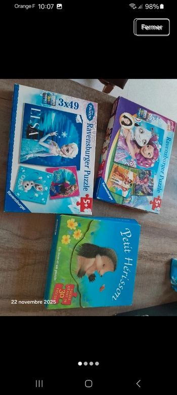 Lot de 3 puzzles