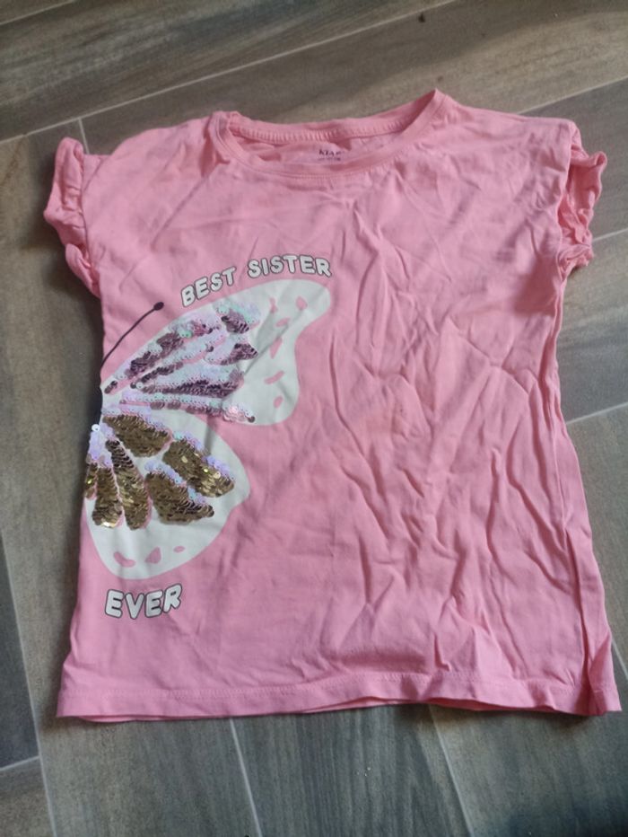 t shirt papillons sequins