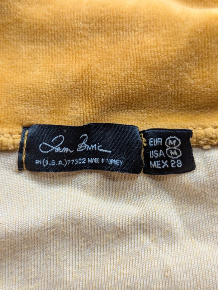 Veste zippée en velours éponge jaune moutarde – Taille M - photo numéro 10