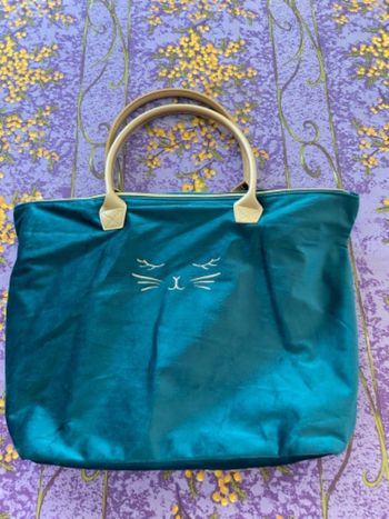 Sac velours vert francoise saget tout neuf