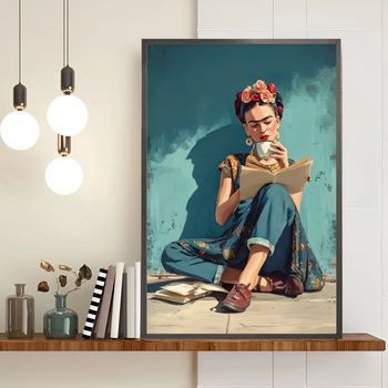 👉 Affiche A2 – Frida Kahlo – Lectrice