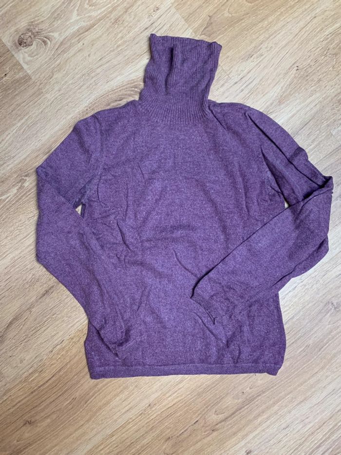 Pull col roulé rose - photo numéro 2