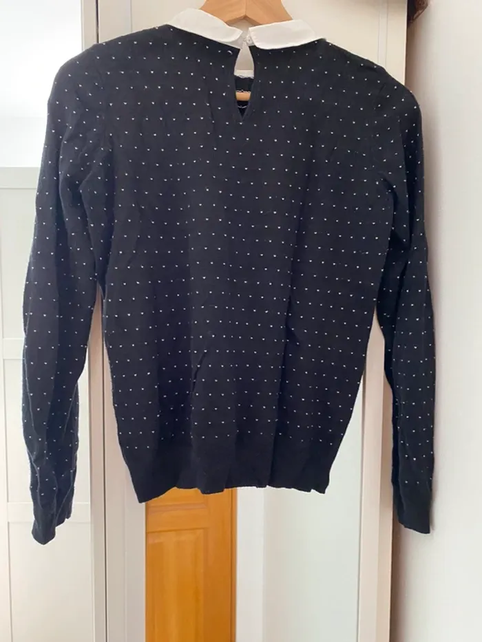 Pull noir col claudine - photo numéro 3