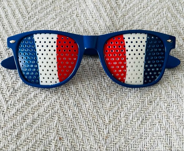 Lot 2 paires de lunettes supporters France drapeau - photo numéro 4