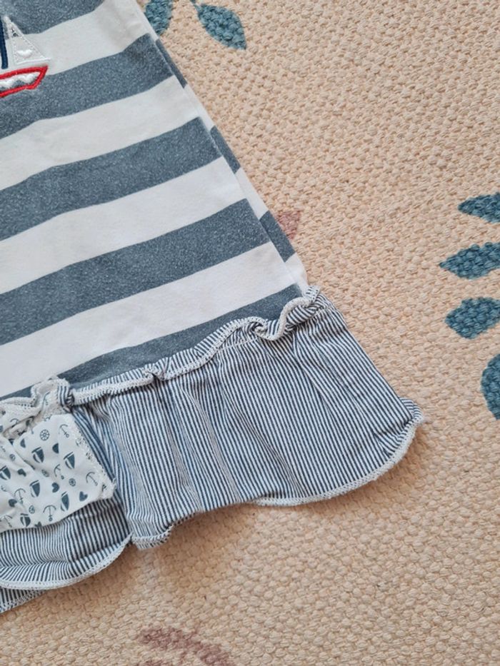 T-shirt marinière bateau brodé 18 mois - photo numéro 5