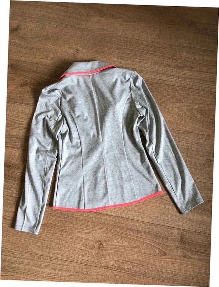 Blazer gris et rose fluo neuf AJC taille 36 - photo numéro 16