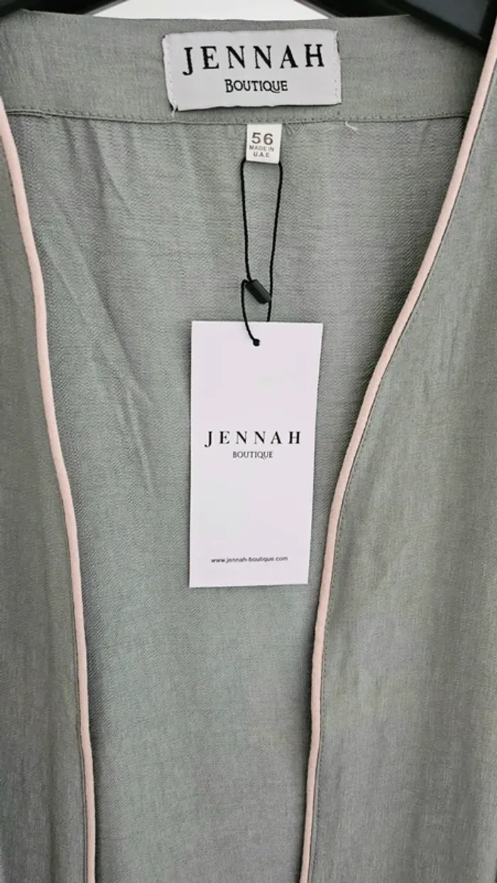Abaya vert d'eau Jennah boutique NEUVE avec étiquette jamais porté - photo numéro 11