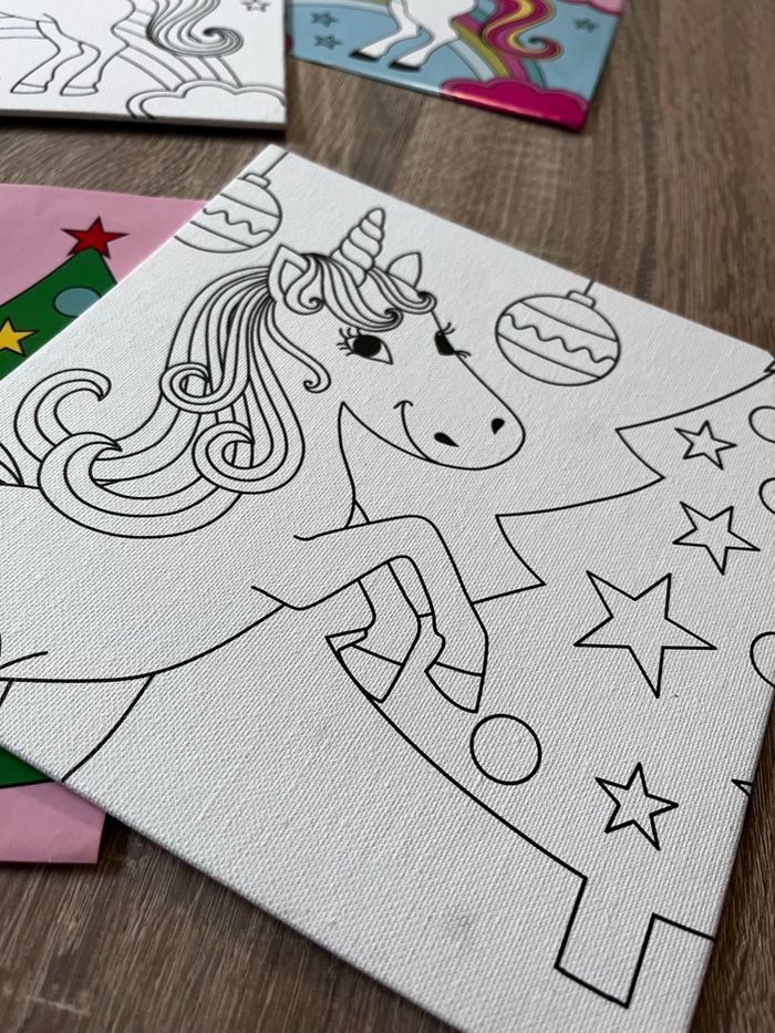 Lot de 2 tableaux à peindre Licornes - photo numéro 4