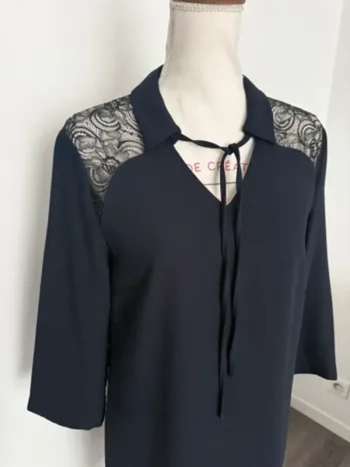 Robe bleu marine Automne/Hiver Zapa taille M 38 - photo numéro 2