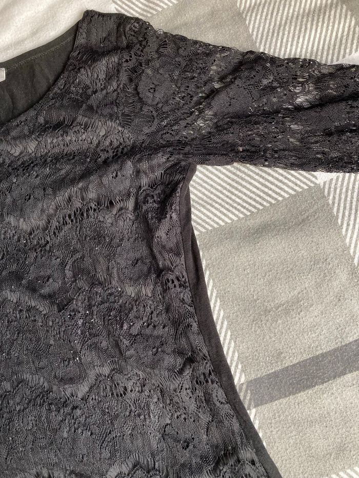 Blouse  manches 3/4  à dentelles - photo numéro 3