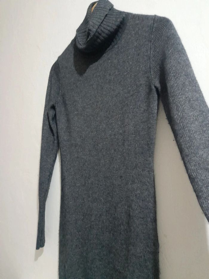 Robe moulante à col roulé en laine et angora CBMM taille S - photo numéro 4
