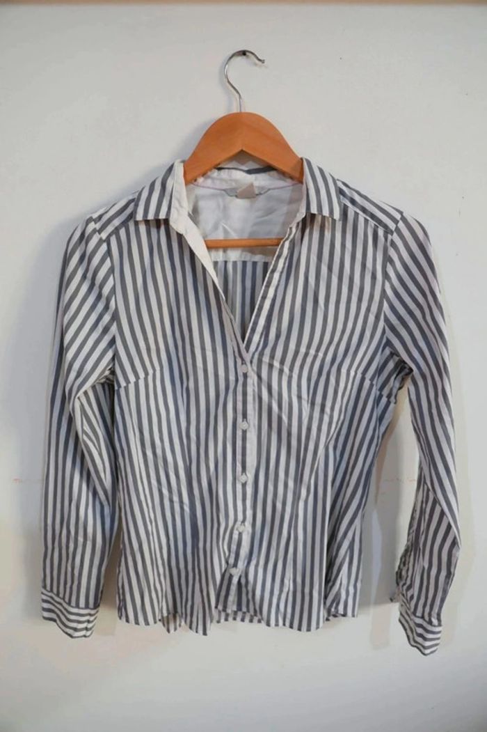 C43 chemise rayé gris H&M 38