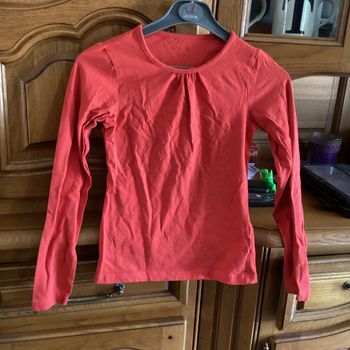 Pull fin fille rouge