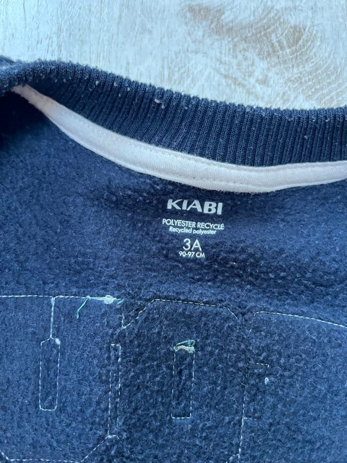 Veste marine crème à boutons  Kiabi  taille 3 ans - photo numéro 3