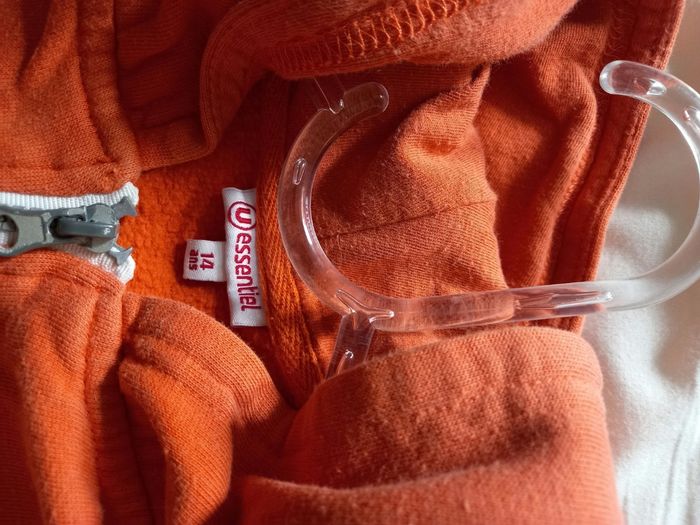 Gilet garçon orange à  capuche 14 ans - photo numéro 9