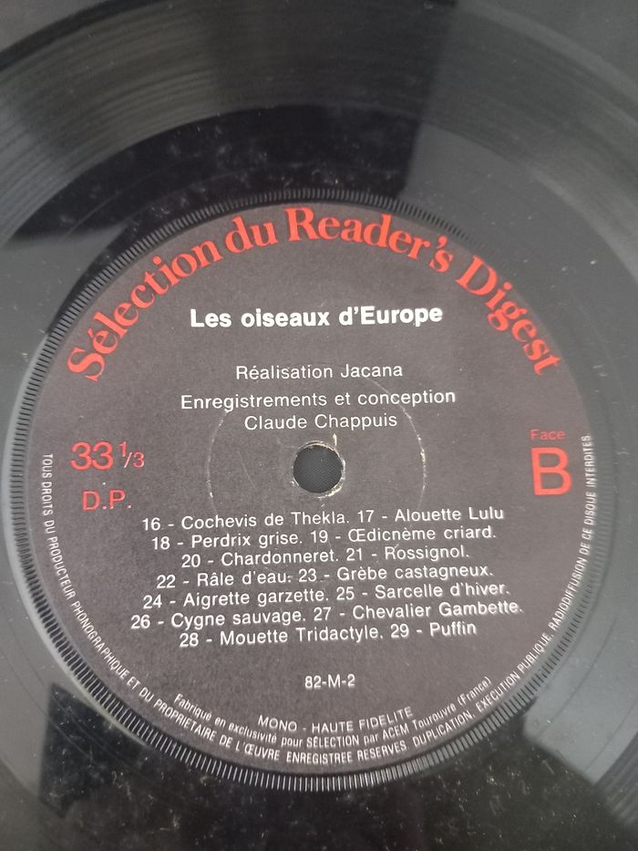 45T Les oiseaux d'Europe - photo numéro 6