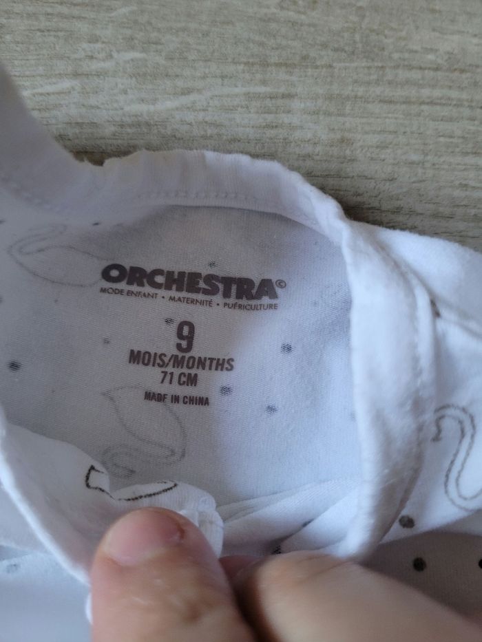 Pyjama léger motif cygnes taille 9 mois - photo numéro 7