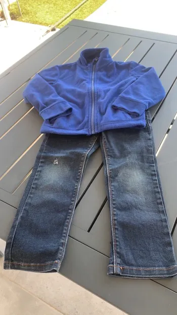 Pantalon Okaidi + polaire 4 ans