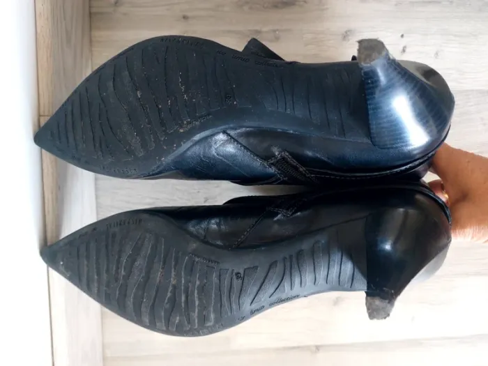 Bottines cuir noir 👢🌸 - photo numéro 5