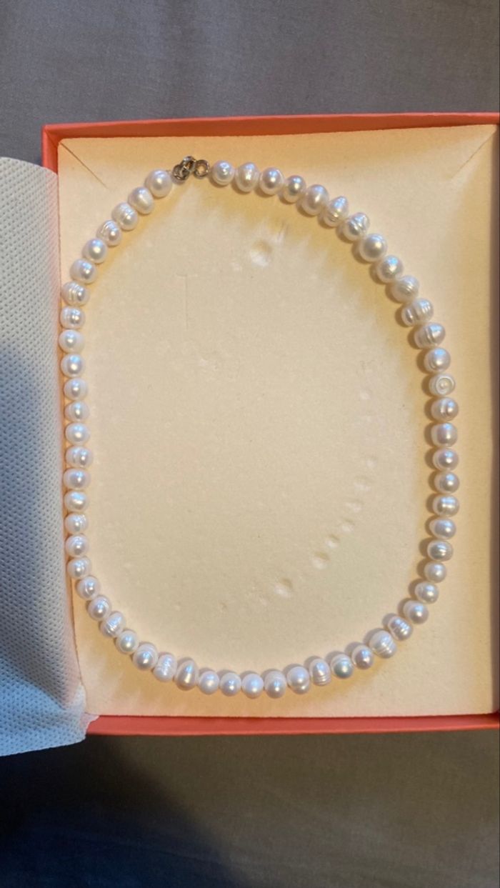 Collier en véritable perle de culture - photo numéro 2