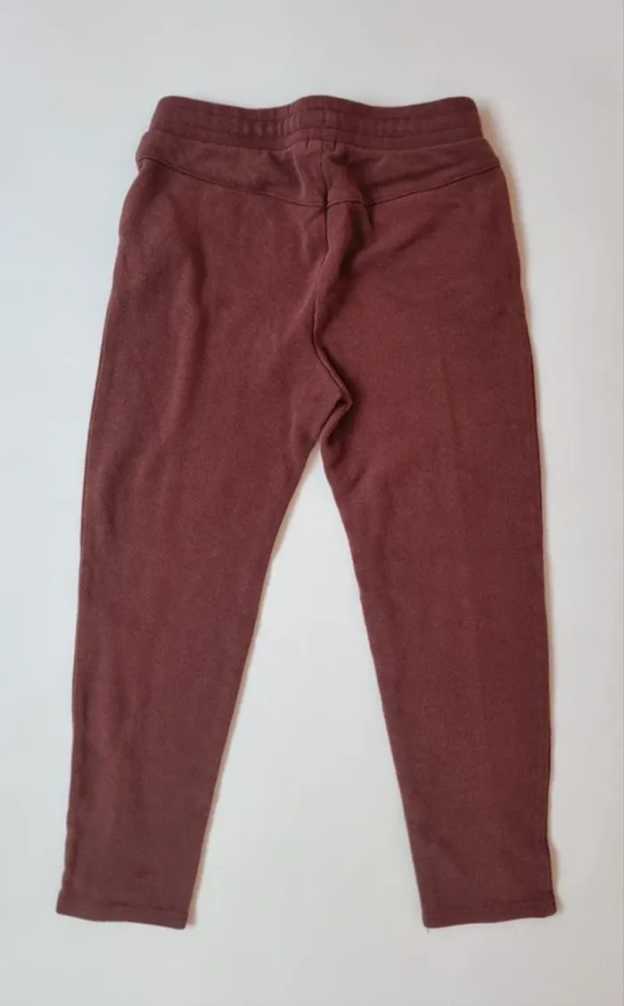 Pantalon en coton gaufré bordeaux - photo numéro 3