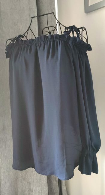 Blouse épaules dénudées top col bardot 