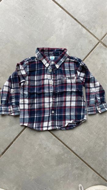 Chemise à carreaux bleue